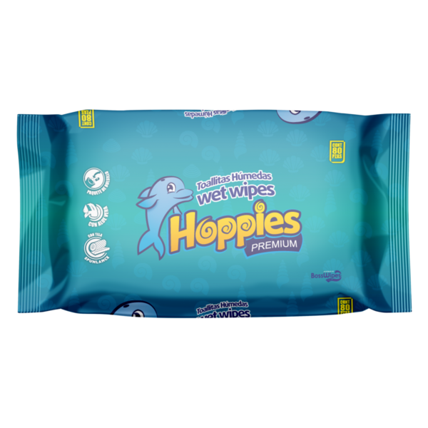 Caja Toallitas Humedas Hoppies Bebé Niño 20 paquetes